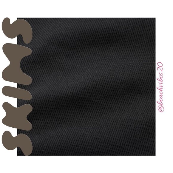 SKIMS Cotton Rib Scoop Long Tank Soot Medium NWT - Picture 4 of 4